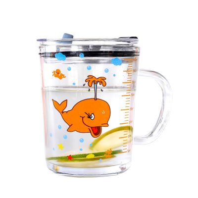 Children’s cute pattern clear glass mug (5)