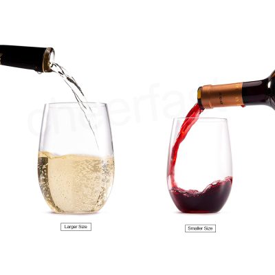 Durable acrylic clear wine glass (6)