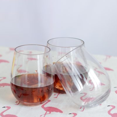 Elegant Personalized Pub Stemless Wine Glasses (4)
