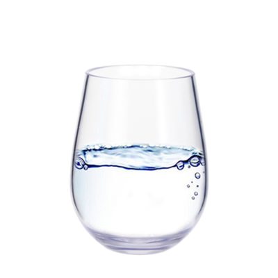 High-grade transparent glass stemless wine glass (2)