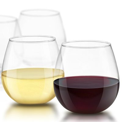 Large capacity durable glass stemless wine glass (5)