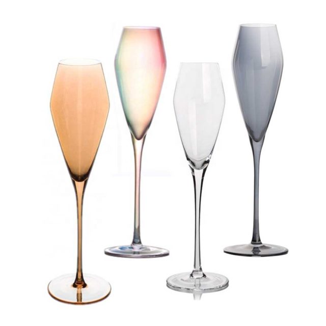 Luxury colorful transparent champagne glasses (5)