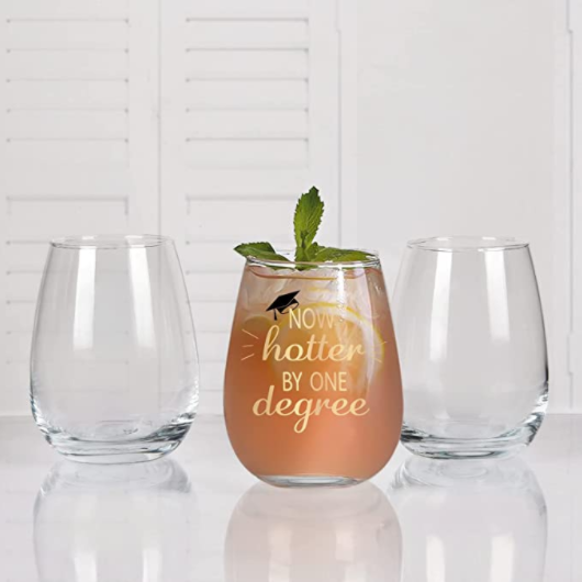 Trendy Transparent Multipurpose Stemless Wine Glass (6)