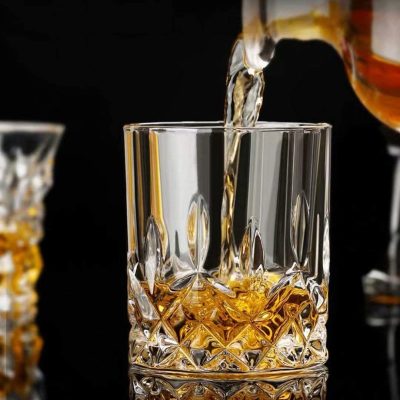 Vintage Crystal Thick Bottom Whiskey Glass (3)