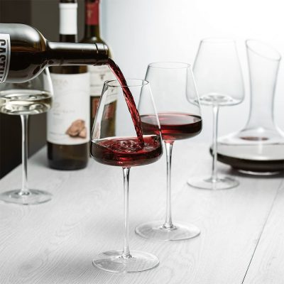 hand blowing italian style wine glass (5)